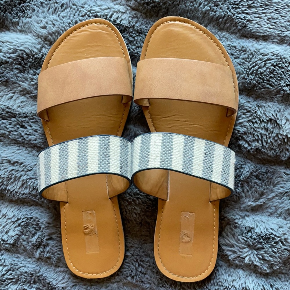 Qupid slide strappy sandals